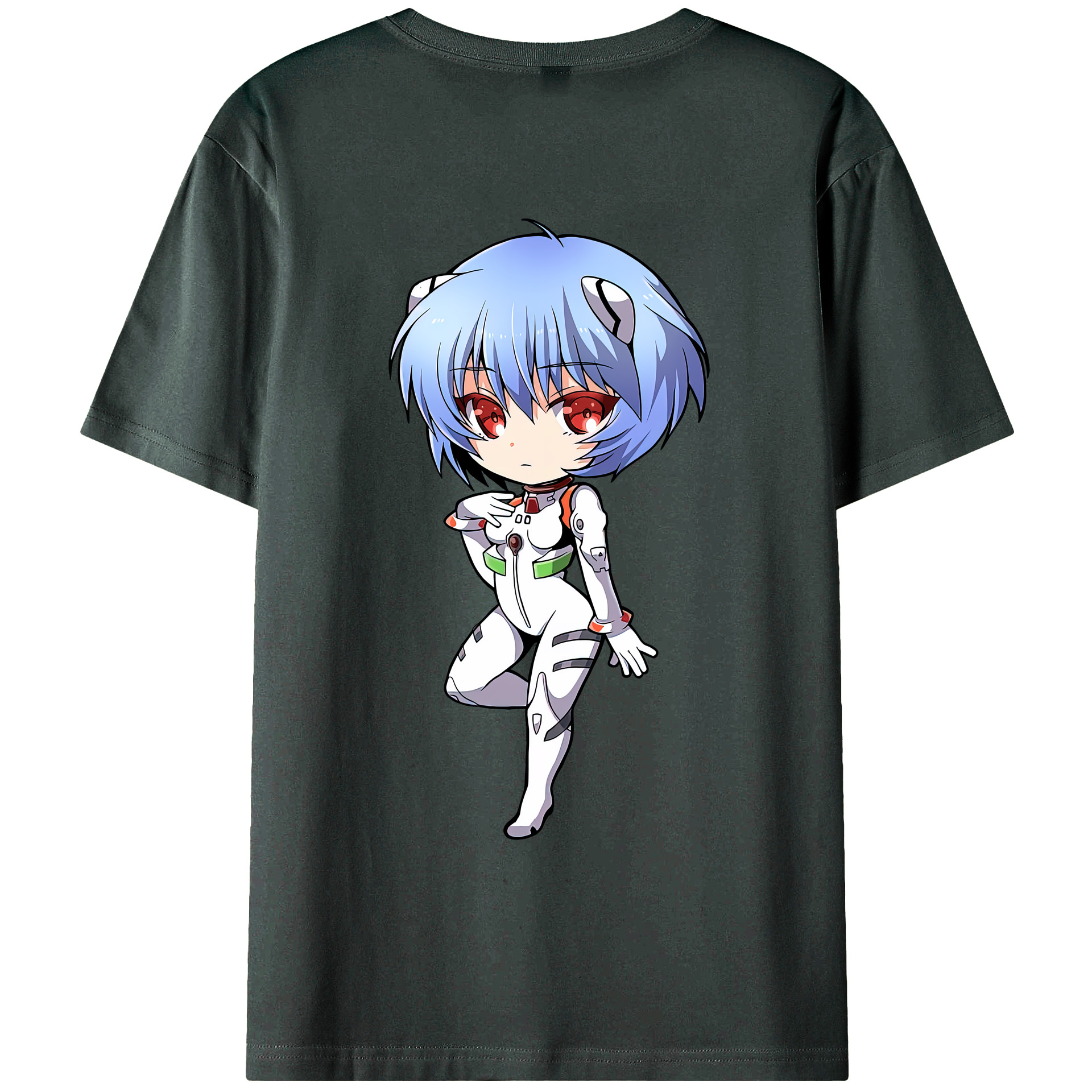 （画像用） EVA 新世紀エヴァンゲリオン 綿100％ メンズ半袖Tシャツ（バックプリント） 通気性
